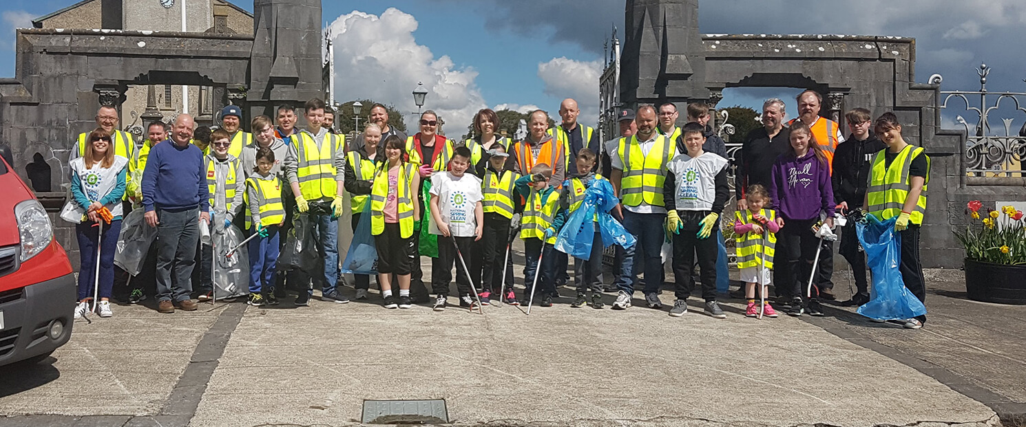 Large group of volunteers